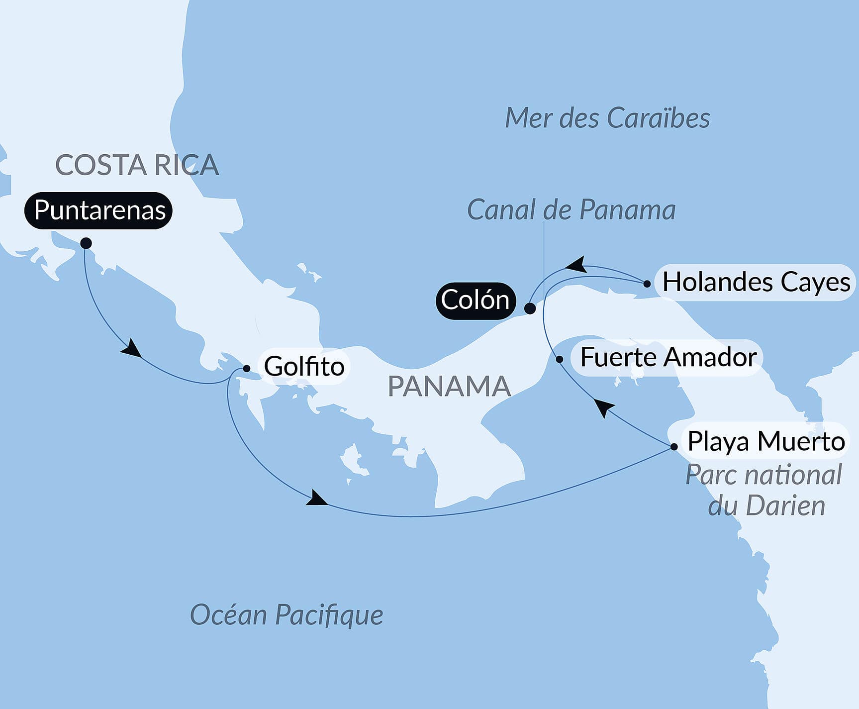 Canal de Panama et joyaux d'Amérique centrale