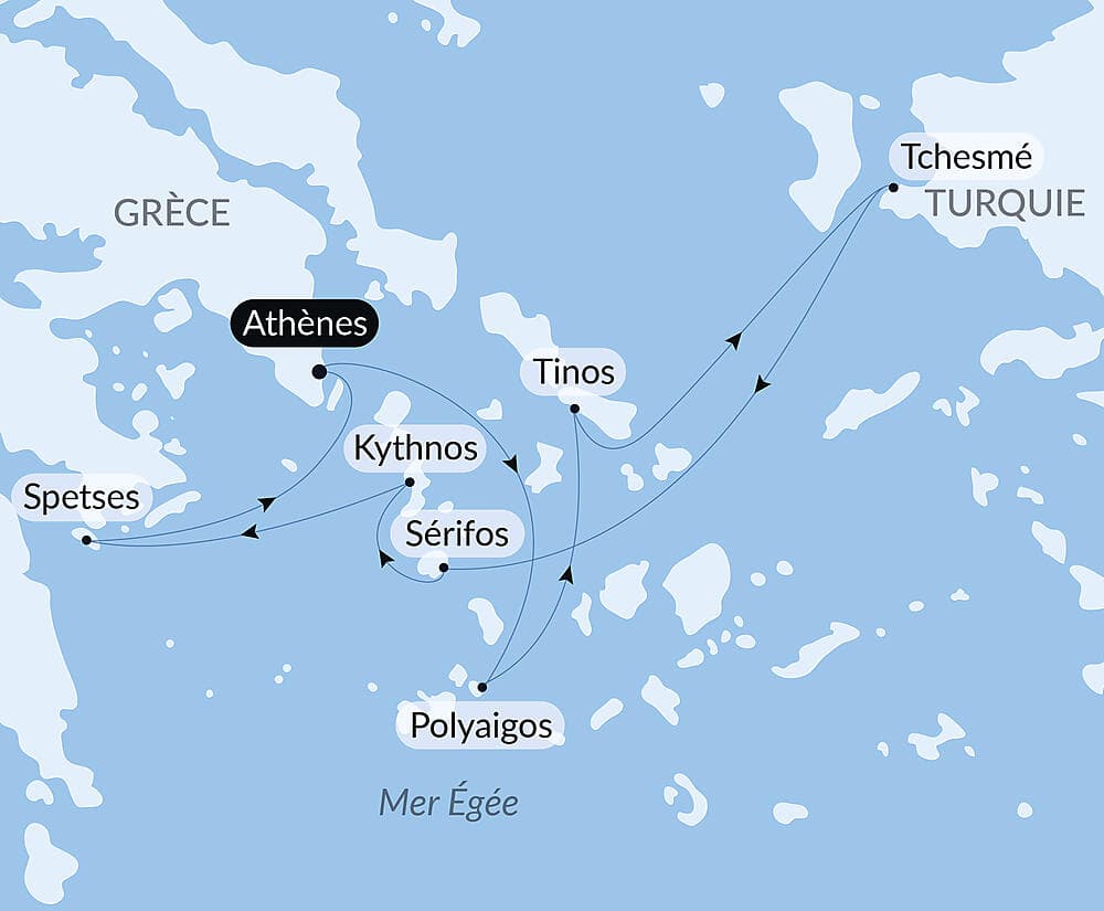 Les Cyclades, dans le sillage du Ponant