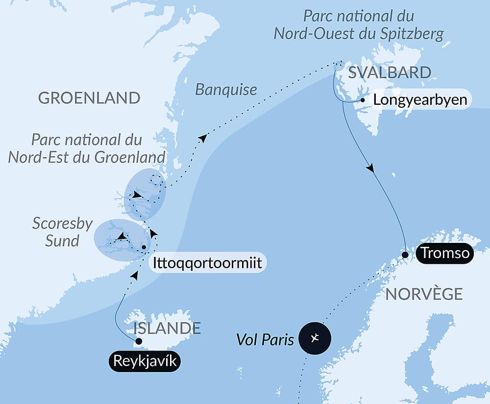 Odyssée polaire entre Nord-Est du Groenland et Spitzberg