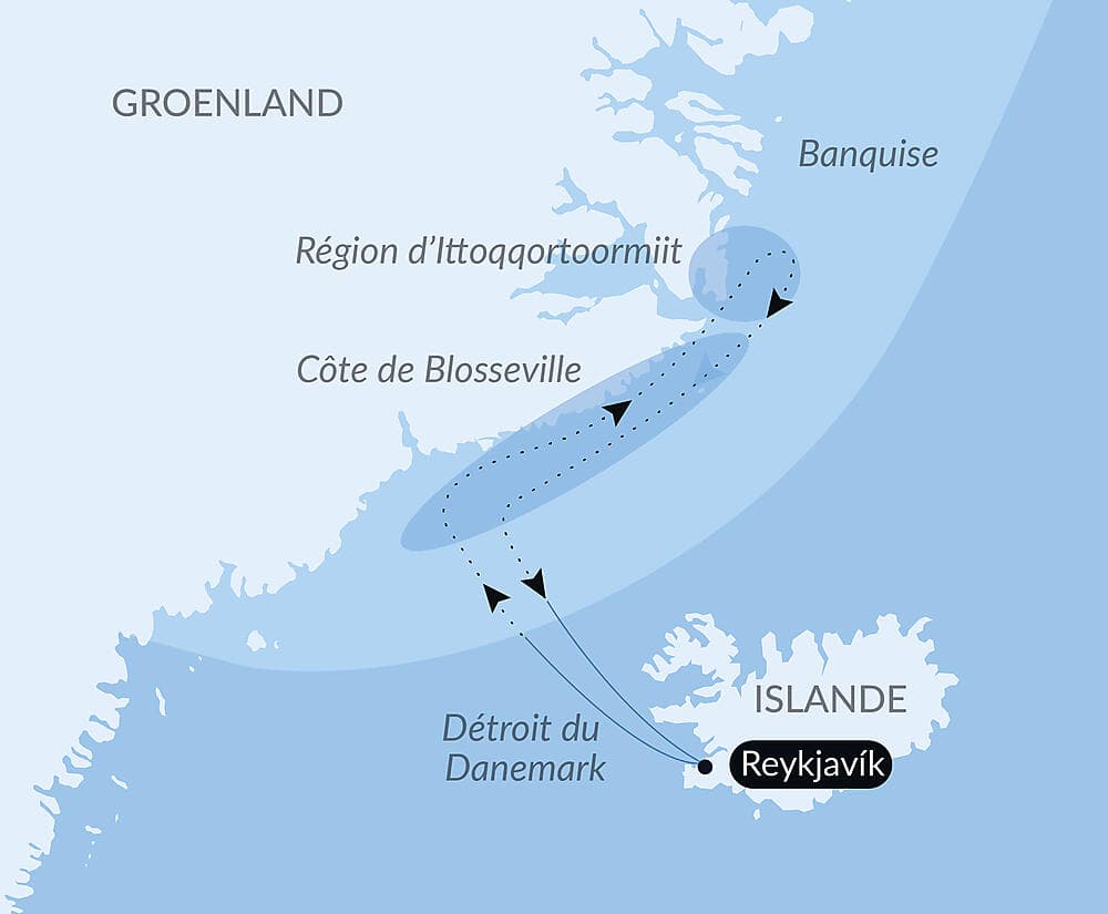 Banquise inexplorée du nord-est du Groenland