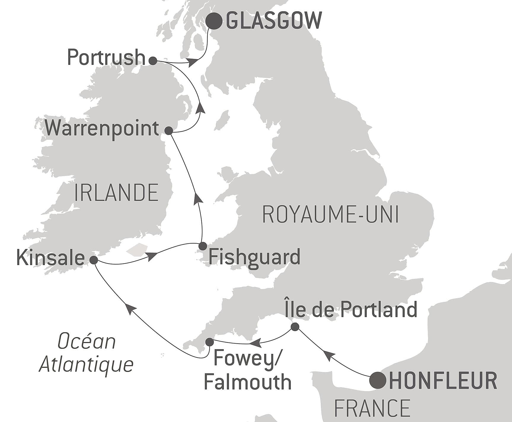 De La Manche à la mer d’Irlande