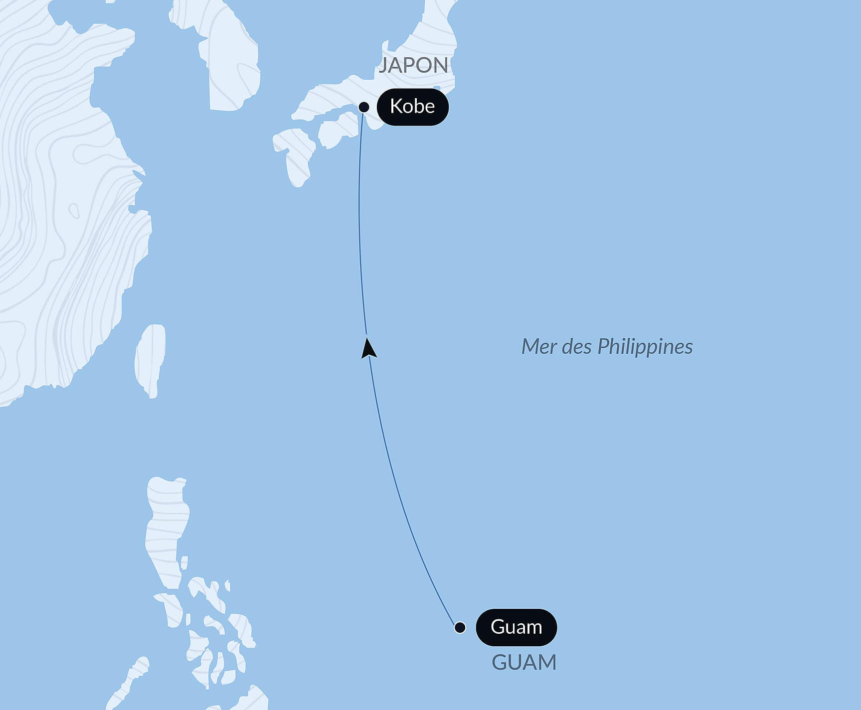 Voyage en Mer : Guam - Kobé