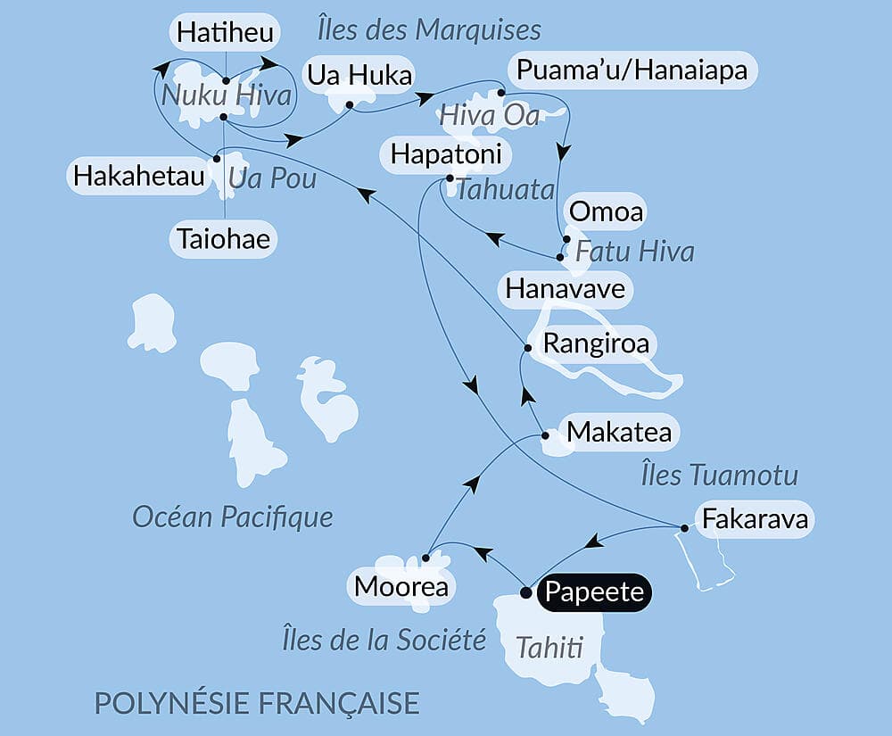 Douceur polynésienne : Marquises, Tuamotu et îles de la Société