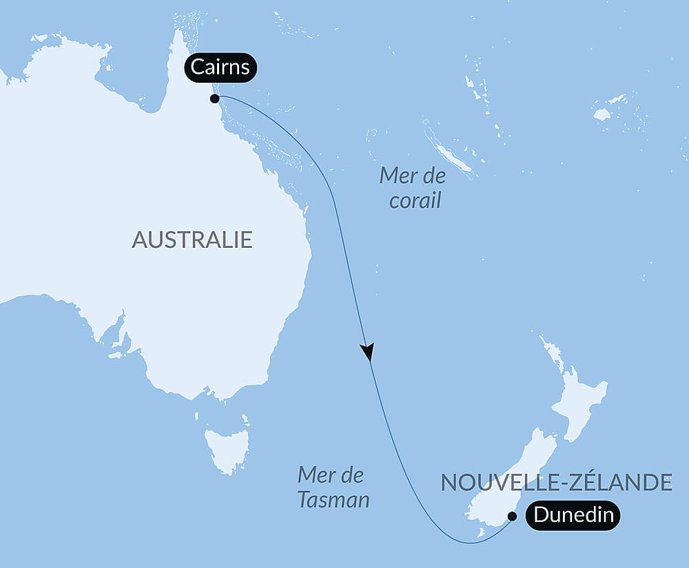 Voyage en Mer : Cairns - Dunedin