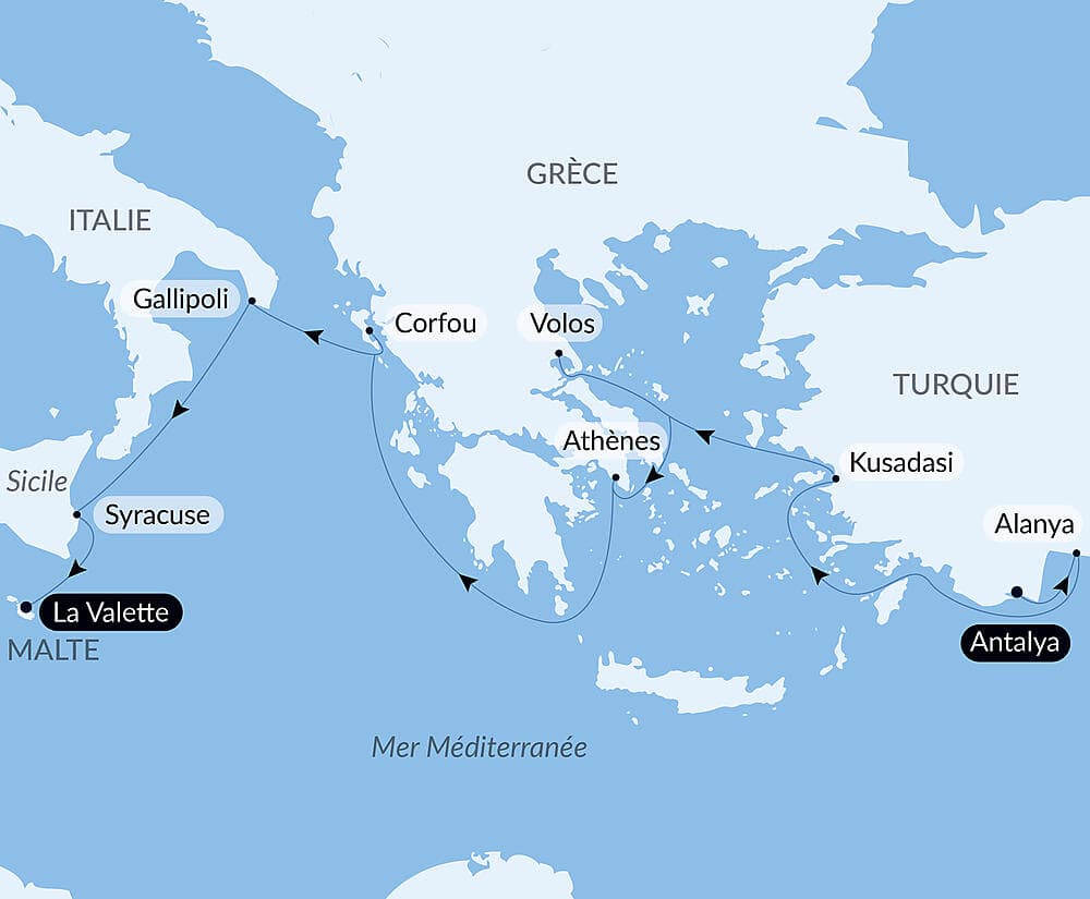 Croisière de la fidélité - La Méditerranée : empreintes des grandes civilisations null