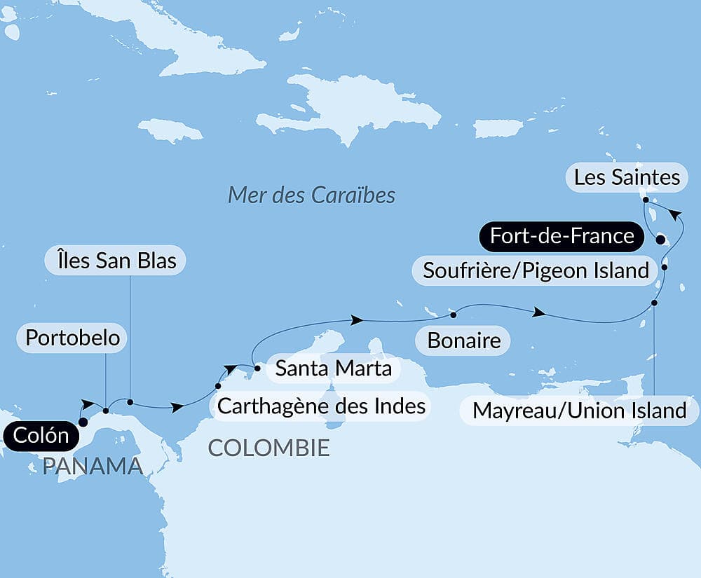 Panama, Colombie et les îles Caraïbes null