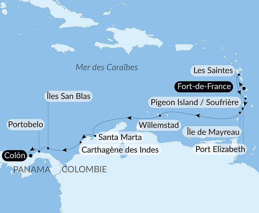 Croisière de la fidélité - Panama, Colombie et les îles Caraïbes