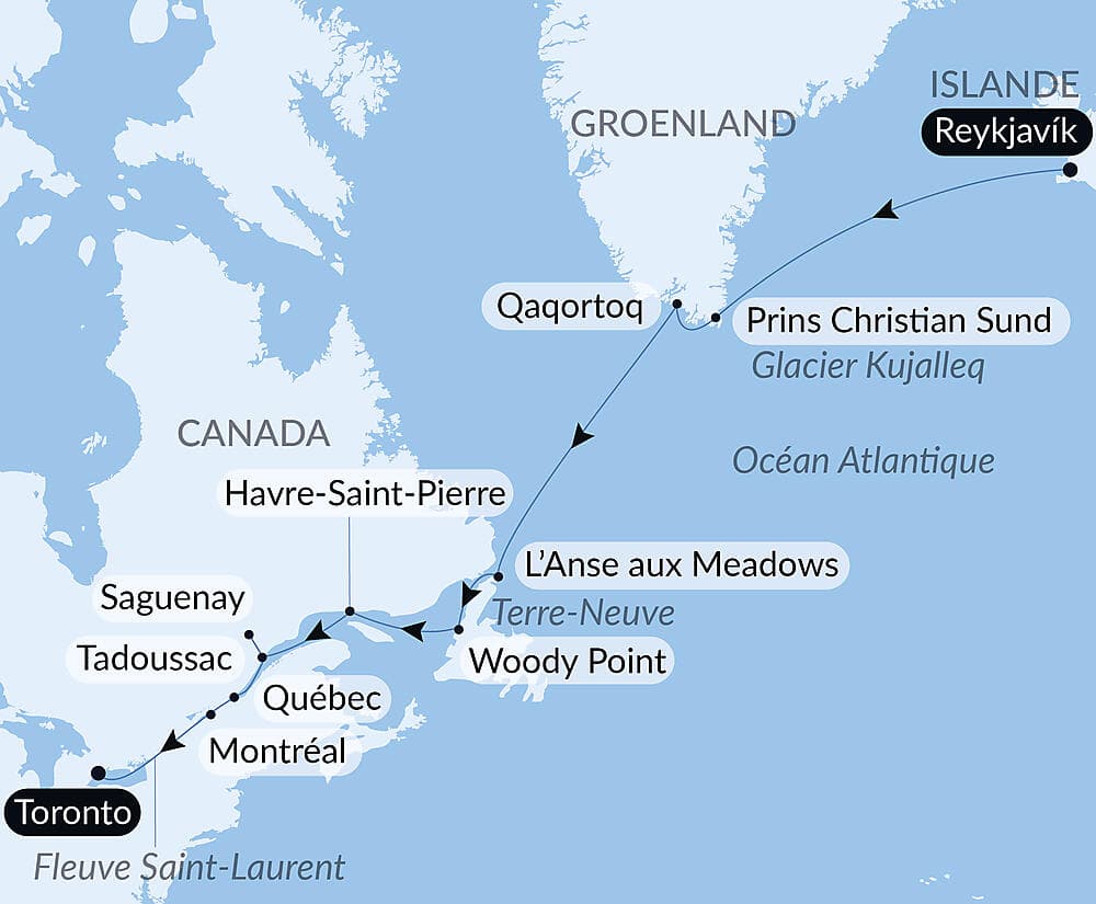 Expédition du Groenland au Canada