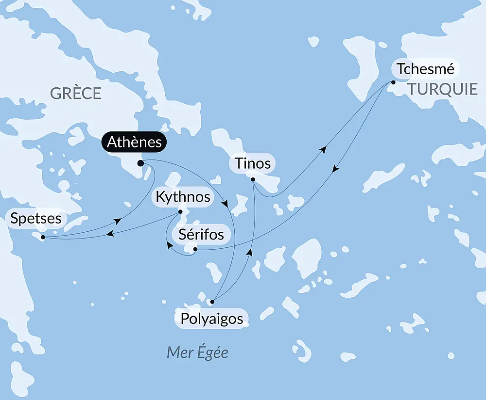 Les Cyclades, dans le sillage du Ponant